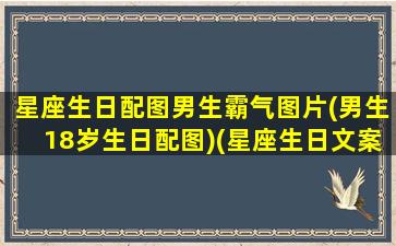 星座生日配图男生霸气图片(男生18岁生日配图)(星座生日文案)