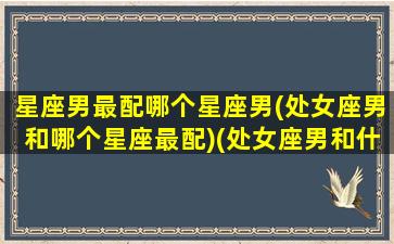 星座男最配哪个星座男(处女座男和哪个星座最配)(处女座男和什么星座男最配)