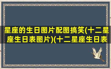 星座的生日图片配图搞笑(十二星座生日表图片)(十二星座生日表格)