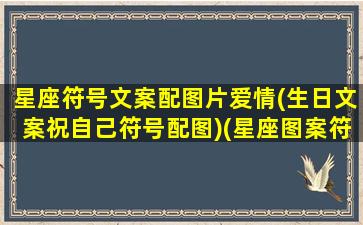 星座符号文案配图片爱情(生日文案祝自己符号配图)(星座图案符号带字)