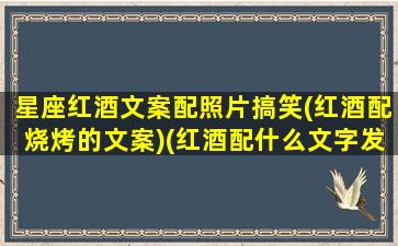 星座红酒文案配照片搞笑(红酒配烧烤的文案)(红酒配什么文字发朋友圈)