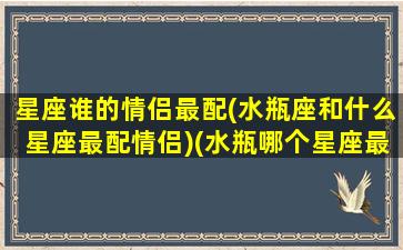 星座谁的情侣最配(水瓶座和什么星座最配情侣)(水瓶哪个星座最配对)