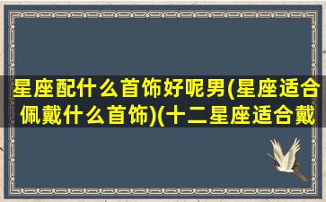 星座配什么首饰好呢男(星座适合佩戴什么首饰)(十二星座适合戴什么样的项链)