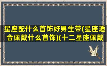 星座配什么首饰好男生带(星座适合佩戴什么首饰)(十二星座佩戴什么首饰)