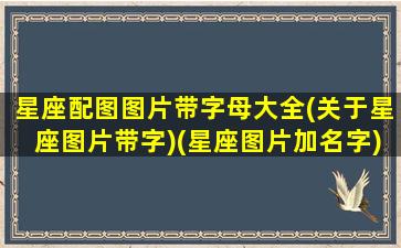 星座配图图片带字母大全(关于星座图片带字)(星座图片加名字)