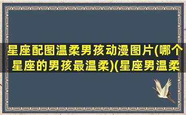 星座配图温柔男孩动漫图片(哪个星座的男孩最温柔)(星座男温柔排行)