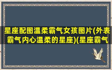 星座配图温柔霸气女孩图片(外表霸气内心温柔的星座)(星座霸气图片背景)