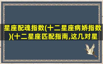 星座配魂指数(十二星座病娇指数)(十二星座匹配指南,这几对星座相当般配)