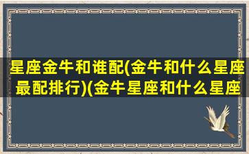 星座金牛和谁配(金牛和什么星座最配排行)(金牛星座和什么星座最般配)