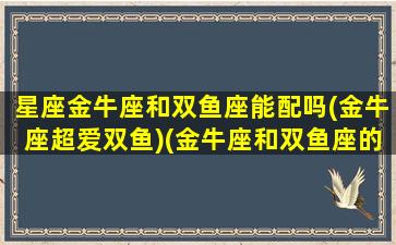 星座金牛座和双鱼座能配吗(金牛座超爱双鱼)(金牛座和双鱼座的匹配程度)