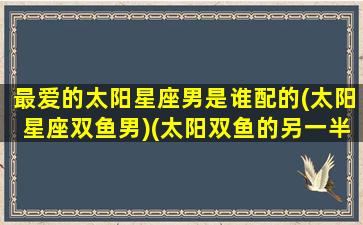 最爱的太阳星座男是谁配的(太阳星座双鱼男)(太阳双鱼的另一半)