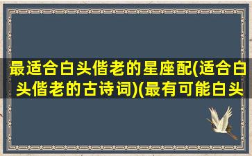 最适合白头偕老的星座配(适合白头偕老的古诗词)(最有可能白头偕老的三组星座配对)