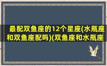 最配双鱼座的12个星座(水瓶座和双鱼座配吗)(双鱼座和水瓶座配吗配不配)