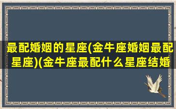 最配婚姻的星座(金牛座婚姻最配星座)(金牛座最配什么星座结婚)