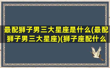 最配狮子男三大星座是什么(最配狮子男三大星座)(狮子座配什么座的男生)