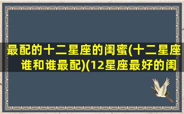 最配的十二星座的闺蜜(十二星座谁和谁最配)(12星座最好的闺蜜配对)