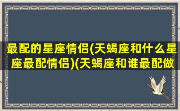 最配的星座情侣(天蝎座和什么星座最配情侣)(天蝎座和谁最配做情侣)