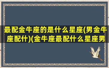 最配金牛座的是什么星座(男金牛座配什)(金牛座最配什么星座男生)