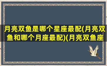 月亮双鱼是哪个星座最配(月亮双鱼和哪个月座最配)(月亮双鱼座最适合什么星座)