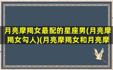 月亮摩羯女最配的星座男(月亮摩羯女勾人)(月亮摩羯女和月亮摩羯男配吗)