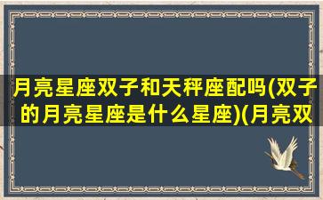 月亮星座双子和天秤座配吗(双子的月亮星座是什么星座)(月亮双子和月亮天蝎配吗)