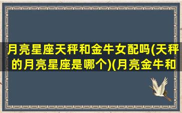 月亮星座天秤和金牛女配吗(天秤的月亮星座是哪个)(月亮金牛和月亮天平怎样相处)