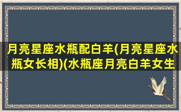 月亮星座水瓶配白羊(月亮星座水瓶女长相)(水瓶座月亮白羊女生性格)