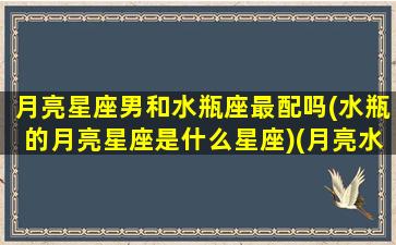 月亮星座男和水瓶座最配吗(水瓶的月亮星座是什么星座)(月亮水瓶男生)