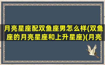 月亮星座配双鱼座男怎么样(双鱼座的月亮星座和上升星座)(月亮双鱼和哪个月座最配)