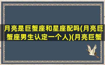 月亮是巨蟹座和星座配吗(月亮巨蟹座男生认定一个人)(月亮巨蟹才是真的巨蟹)