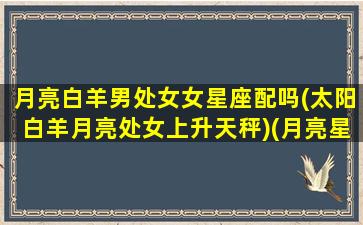 月亮白羊男处女女星座配吗(太阳白羊月亮处女上升天秤)(月亮星座白羊和处女)