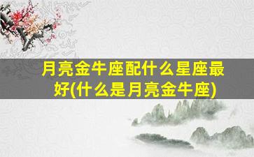 月亮金牛座配什么星座最好(什么是月亮金牛座)