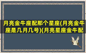 月亮金牛座配那个星座(月亮金牛座是几月几号)(月亮星座金牛配对)