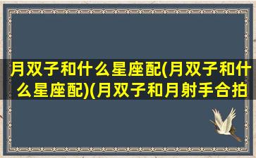 月双子和什么星座配(月双子和什么星座配)(月双子和月射手合拍吗)