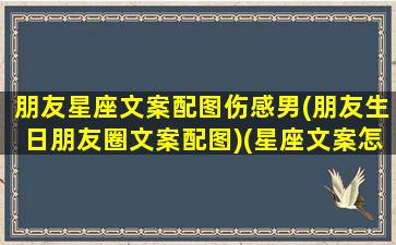 朋友星座文案配图伤感男(朋友生日朋友圈文案配图)(星座文案怎么写)