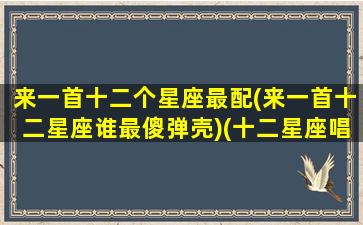 来一首十二个星座最配(来一首十二星座谁最傻弹壳)(十二星座唱的)