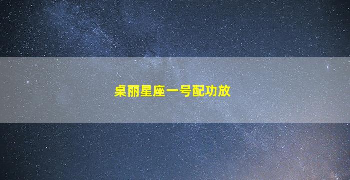 桌丽星座一号配功放