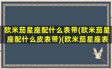 欧米茄星座配什么表带(欧米茄星座配什么皮表带)(欧米茄星座表带什么材质)