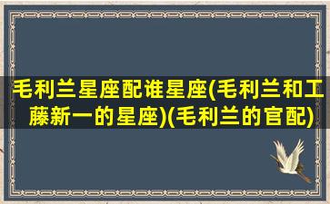 毛利兰星座配谁星座(毛利兰和工藤新一的星座)(毛利兰的官配)