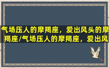 气场压人的摩羯座，爱出风头的摩羯座/气场压人的摩羯座，爱出风头的摩羯座-我的网站