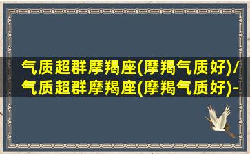 气质超群摩羯座(摩羯气质好)/气质超群摩羯座(摩羯气质好)-我的网站