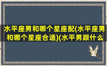 水平座男和哪个星座配(水平座男和哪个星座合适)(水平男跟什么星座女最合适)