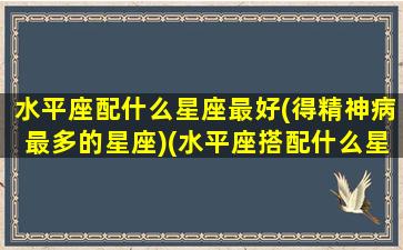 水平座配什么星座最好(得精神病最多的星座)(水平座搭配什么星座)