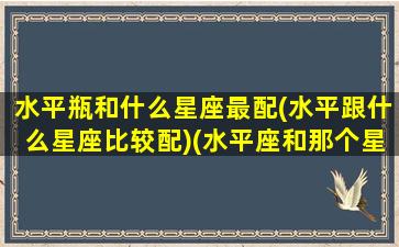 水平瓶和什么星座最配(水平跟什么星座比较配)(水平座和那个星座比较配)