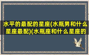 水平的最配的星座(水瓶男和什么星座最配)(水瓶座和什么星座的男生最配)