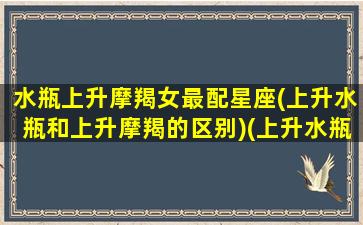 水瓶上升摩羯女最配星座(上升水瓶和上升摩羯的区别)(上升水瓶和上升摩羯适合吗)