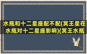 水瓶和十二星座配不配(冥王星在水瓶对十二星座影响)(冥王水瓶7)