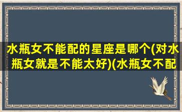 水瓶女不能配的星座是哪个(对水瓶女就是不能太好)(水瓶女不配什么星座)