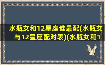 水瓶女和12星座谁最配(水瓶女与12星座配对表)(水瓶女和12星座配对指数)