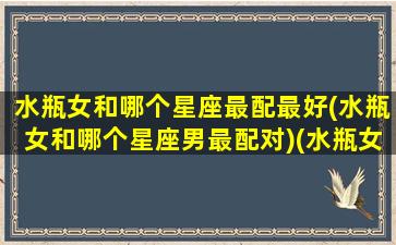 水瓶女和哪个星座最配最好(水瓶女和哪个星座男最配对)(水瓶女和哪个星座最配最合适)